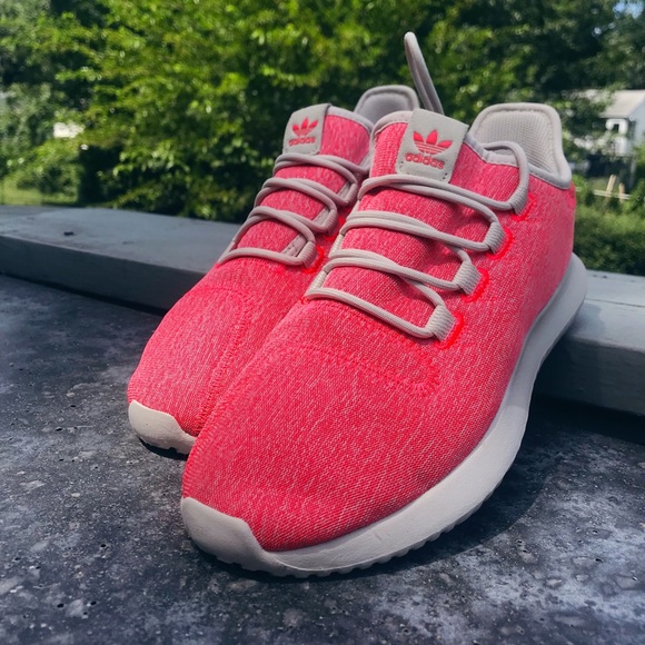 Neon Pink Adidas Sneakers - Picture 3 of 7